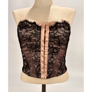VTG Y2K Guess Lace Corset Small Med Bustier Sexy Lingerie Fem Y2K Club Festival